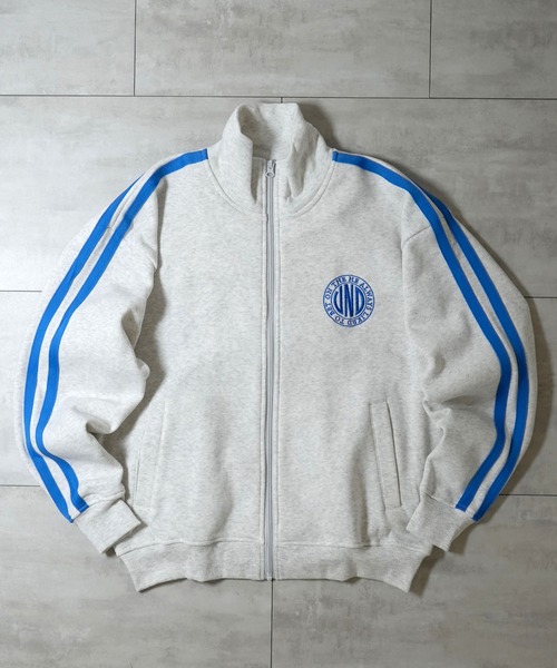 Anytime Songs（エニータイムソングス）の「embroidery side line sweat track jacket/胸刺繍 サイドライン スウェット トラックジャケット（スウェット・メンズ・ブラック/アッシュグレー/チャコールグレー・XL/L/M）」の3枚目の写真