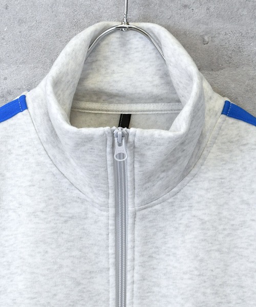 Anytime Songs（エニータイムソングス）の「embroidery side line sweat track jacket/胸刺繍 サイドライン スウェット トラックジャケット（スウェット・メンズ・ブラック/アッシュグレー/チャコールグレー・XL/L/M）」の7枚目の写真