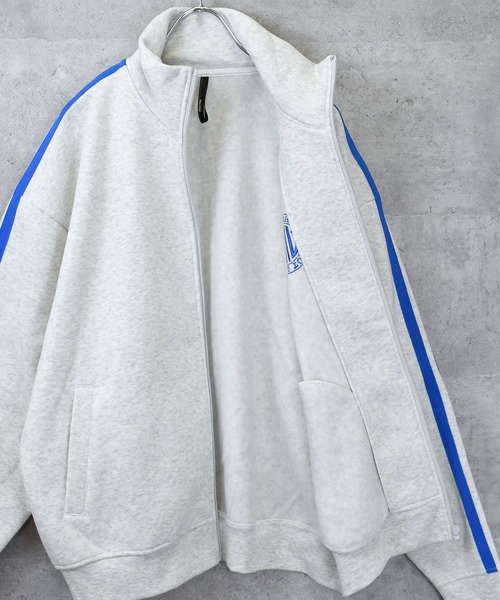 Anytime Songs（エニータイムソングス）の「embroidery side line sweat track jacket/胸刺繍 サイドライン スウェット トラックジャケット（スウェット・メンズ・ブラック/アッシュグレー/チャコールグレー・XL/L/M）」の11枚目の写真