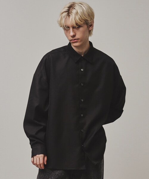 tk.TAKEO KIKUCHI（ティーケータケオキクチ）の「◆衿デザインアソートシャツ（シャツ/ブラウス・メンズ・ブラック/ホワイト系2/ダークグリーン/ホワイト系3/ブラック系2/ホワイト/ブラック系1・01/02/03）」の6枚目の写真