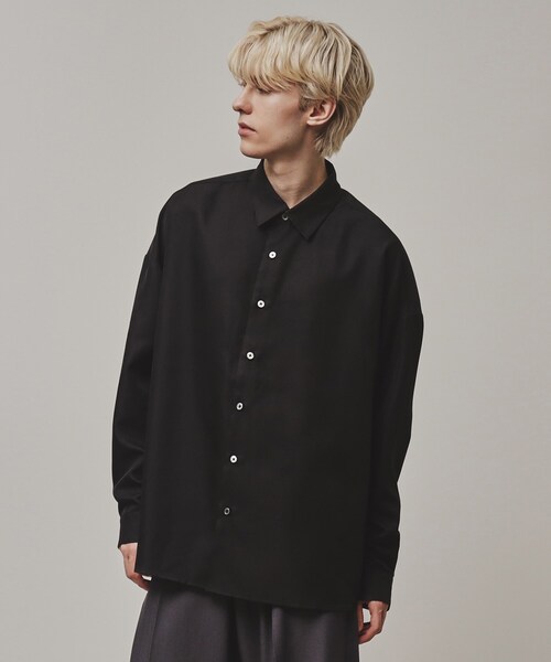 tk.TAKEO KIKUCHI（ティーケータケオキクチ）の「◆衿デザインアソートシャツ（シャツ/ブラウス・メンズ・ブラック/ホワイト系2/ダークグリーン/ホワイト系3/ブラック系2/ホワイト/ブラック系1・01/02/03）」の5枚目の写真