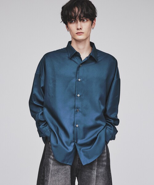 tk.TAKEO KIKUCHI（ティーケータケオキクチ）の「◆衿デザインアソートシャツ（シャツ/ブラウス・メンズ・ブラック/ホワイト系2/ダークグリーン/ホワイト系3/ブラック系2/ホワイト/ブラック系1・01/02/03）」の8枚目の写真