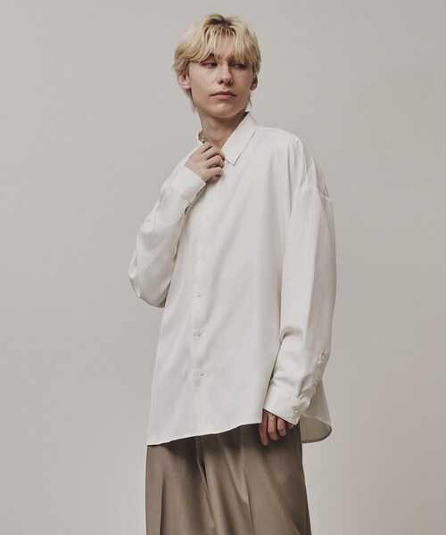 tk.TAKEO KIKUCHI（ティーケータケオキクチ）の「◆衿デザインアソートシャツ（シャツ/ブラウス・メンズ・ブラック/ホワイト系2/ダークグリーン/ホワイト系3/ブラック系2/ホワイト/ブラック系1・01/02/03）」の17枚目の写真