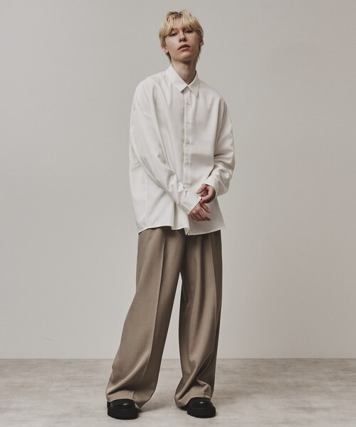 tk.TAKEO KIKUCHI（ティーケータケオキクチ）の「◆衿デザインアソートシャツ（シャツ/ブラウス・メンズ・ブラック/ホワイト系2/ダークグリーン/ホワイト系3/ブラック系2/ホワイト/ブラック系1・01/02/03）」の18枚目の写真