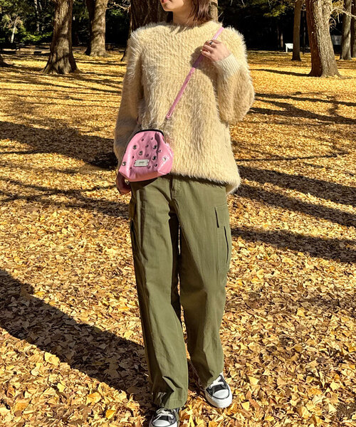 【25A★刺繍が上品な大人カジュアル♪】シャネル ウールパンツ セール】【UNESS/ユーネス】ステッチングカーゴパンツ（その他