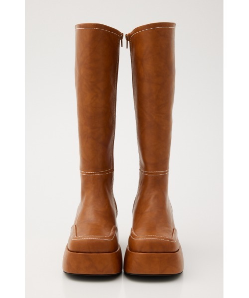 RODEO CROWNS WIDE BOWL（ロデオクラウンズワイドボウル）の「ステッチロングブーツ（ブーツ・レディース・ブラウン/ブラック・LARGE/MEDIUM）」の10枚目の写真