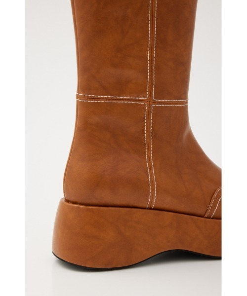 RODEO CROWNS WIDE BOWL（ロデオクラウンズワイドボウル）の「ステッチロングブーツ（ブーツ・レディース・ブラウン/ブラック・LARGE/MEDIUM）」の12枚目の写真