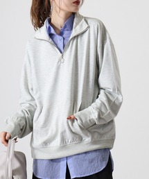 Relaxed fit half-zip sweatshirt / リラックスフィット ハーフジップスウェットトレーナー unisex