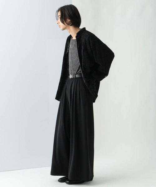 HARE（ハレ）の「ベロアレースキリカエシャツ(HARE)（シャツ/ブラウス・メンズ・ブラック/ブルー系その他・FREE）」の4枚目の写真