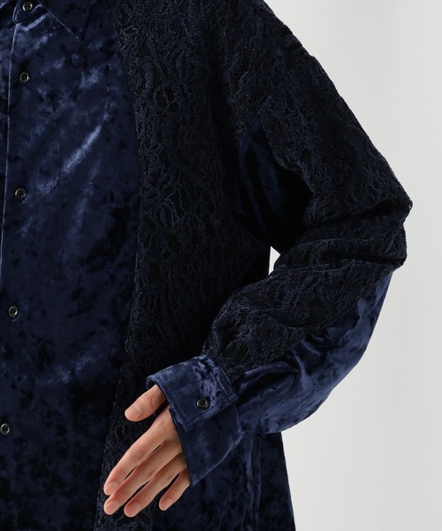 HARE（ハレ）の「ベロアレースキリカエシャツ(HARE)（シャツ/ブラウス・メンズ・ブラック/ブルー系その他・FREE）」の14枚目の写真