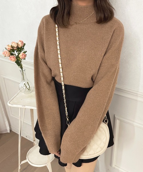 apres jour（アプレジュール）の「もちもちMILKニット【ZOZOTOWN限定アイテム】（ニット/セーター・レディース・ブラック/ライトブルー/ライトグレー/アイボリー/グリーン/ピンク/ライトピンク/ブラウン系その他/ボルドー・フリー/X-LARGE）」の5枚目の写真