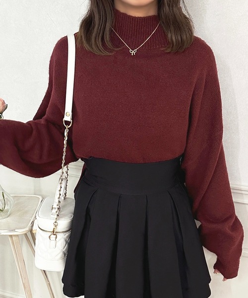 めぐみるく☆ビジューニット定価8900円 フロントパール調ビジュー付7分袖ニット 通販【ニッセン】