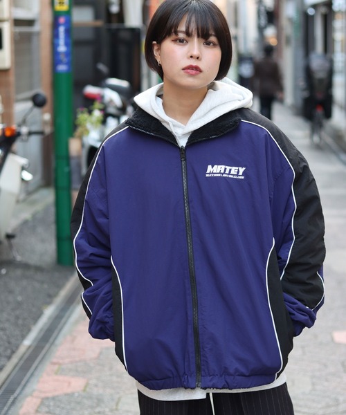 セール】リバーシブル ナイロンジャケット×ボアジャケットブルゾン