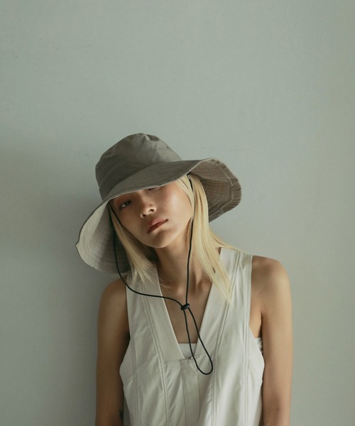 anuke(アンヌーク)の「Stich Brim Hat(キャップ・レディース・アイボリー/ブラック/オリーブ・FREE)」の7枚目の写真