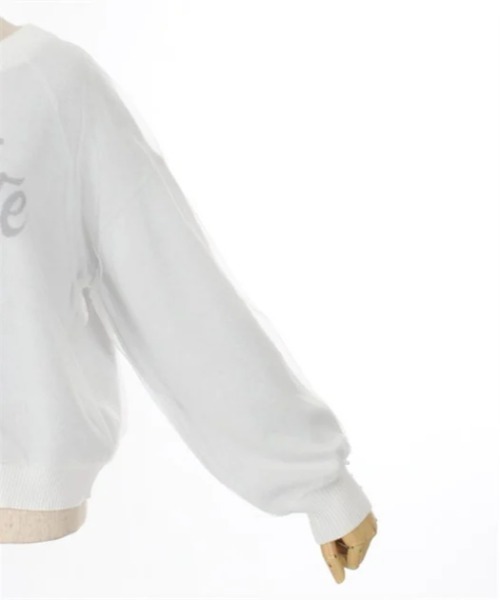 axes femme（アクシーズファム）の「シアレイヤードロゴジャカードニット（ニット/セーター・レディース・ホワイト/チャコール・FREE）」の22枚目の写真