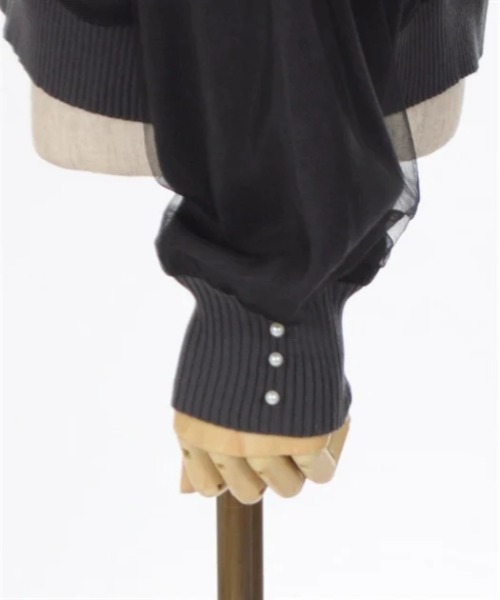 axes femme（アクシーズファム）の「シアレイヤードロゴジャカードニット（ニット/セーター・レディース・ホワイト/チャコール・FREE）」の18枚目の写真