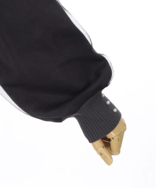 axes femme（アクシーズファム）の「シアレイヤードロゴジャカードニット（ニット/セーター・レディース・ホワイト/チャコール・FREE）」の19枚目の写真