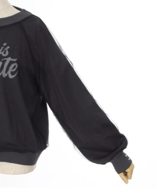 axes femme（アクシーズファム）の「シアレイヤードロゴジャカードニット（ニット/セーター・レディース・ホワイト/チャコール・FREE）」の20枚目の写真