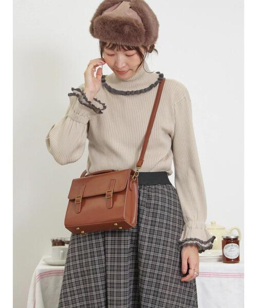 Samansa Mos2(サマンサ モスモス)の「スカラップ配色タートルニット(ニット/セーター・レディース・ミント/ベージュ/ブラック/キナリ・F)」の9枚目の写真