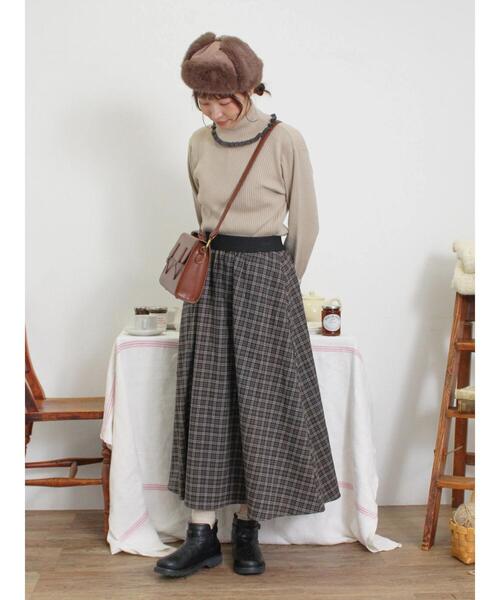 Samansa Mos2(サマンサ モスモス)の「スカラップ配色タートルニット(ニット/セーター・レディース・ミント/ベージュ/ブラック/キナリ・F)」の14枚目の写真