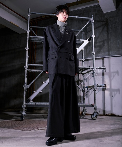 Ellno Loset（エルノロゼット）の「フカタックワイドパンツ / SET UP対応（その他パンツ・メンズ・ブラック/ボルドー・LARGE/X-SMALL/MEDIUM/SMALL）」の10枚目の写真