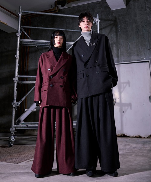 Ellno Loset（エルノロゼット）の「フカタックワイドパンツ / SET UP対応（その他パンツ・メンズ・ブラック/ボルドー・LARGE/X-SMALL/MEDIUM/SMALL）」の17枚目の写真