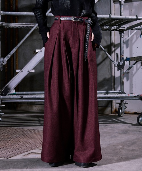 Ellno Loset（エルノロゼット）の「フカタックワイドパンツ / SET UP対応（その他パンツ・メンズ・ブラック/ボルドー・LARGE/X-SMALL/MEDIUM/SMALL）」の20枚目の写真