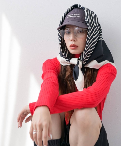 最上もが】プリント大判スカーフ/バンダナ（バンダナ/スカーフ