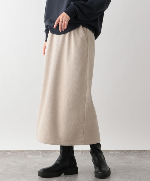 GLOBAL WORK Smile Seed Store（グローバルワーク スマイルシードストア）の「起毛カットコールIラインスカート/212325（スカート・レディース・アイボリー/ブルー系その他4/チャコール・MEDIUM/LARGE）」の7枚目の写真