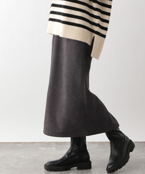 GLOBAL WORK Smile Seed Store（グローバルワーク スマイルシードストア）の「起毛カットコールIラインスカート/212325（スカート・レディース・アイボリー/ブルー系その他4/チャコール・MEDIUM/LARGE）」の13枚目の写真