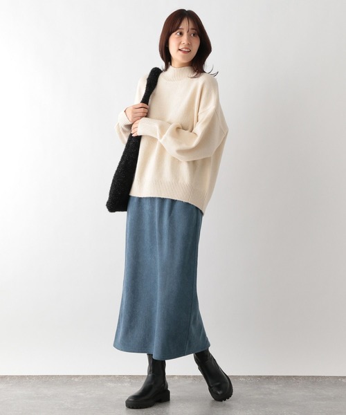 GLOBAL WORK Smile Seed Store（グローバルワーク スマイルシードストア）の「起毛カットコールIラインスカート/212325（スカート・レディース・アイボリー/ブルー系その他4/チャコール・MEDIUM/LARGE）」の14枚目の写真