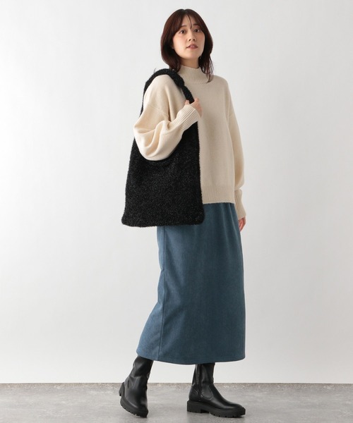 GLOBAL WORK Smile Seed Store（グローバルワーク スマイルシードストア）の「起毛カットコールIラインスカート/212325（スカート・レディース・アイボリー/ブルー系その他4/チャコール・MEDIUM/LARGE）」の15枚目の写真