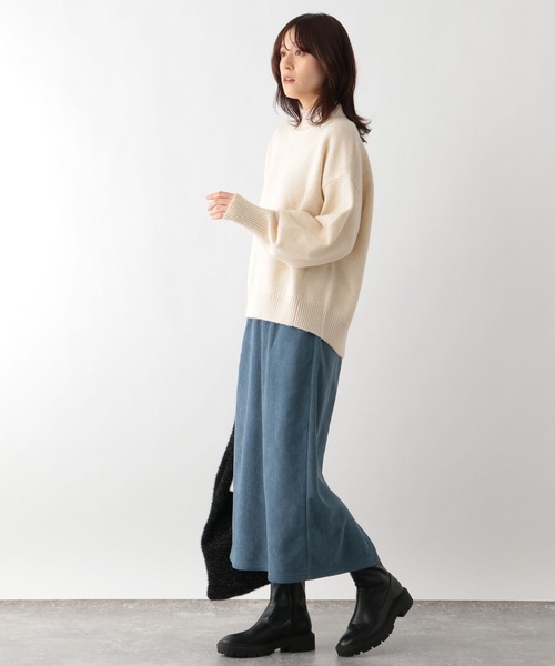 GLOBAL WORK Smile Seed Store（グローバルワーク スマイルシードストア）の「起毛カットコールIラインスカート/212325（スカート・レディース・アイボリー/ブルー系その他4/チャコール・MEDIUM/LARGE）」の16枚目の写真