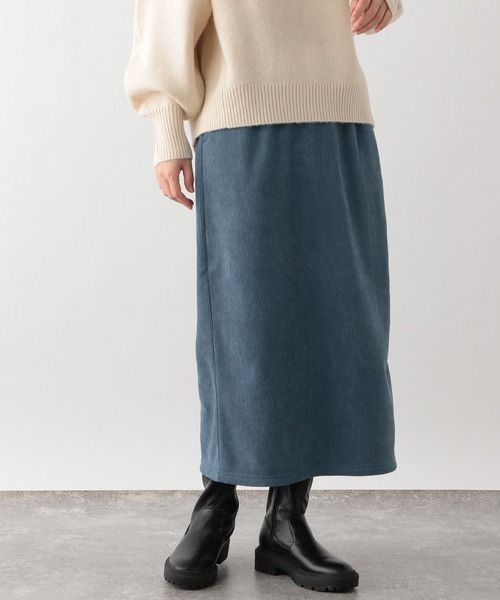 GLOBAL WORK Smile Seed Store（グローバルワーク スマイルシードストア）の「起毛カットコールIラインスカート/212325（スカート・レディース・アイボリー/ブルー系その他4/チャコール・MEDIUM/LARGE）」の17枚目の写真