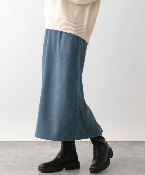 GLOBAL WORK Smile Seed Store（グローバルワーク スマイルシードストア）の「起毛カットコールIラインスカート/212325（スカート・レディース・アイボリー/ブルー系その他4/チャコール・MEDIUM/LARGE）」の18枚目の写真