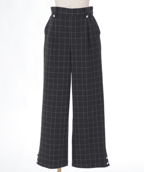 axes femme(アクシーズファム)の「裾釦起毛チェックワイドパンツ(その他パンツ・レディース・ブラウン/ネイビー/ブラック・MEDIUM/LARGE)」の15枚目の写真