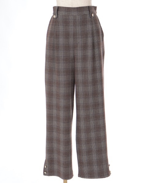 axes femme(アクシーズファム)の「裾釦起毛チェックワイドパンツ(その他パンツ・レディース・ブラウン/ネイビー/ブラック・MEDIUM/LARGE)」の22枚目の写真
