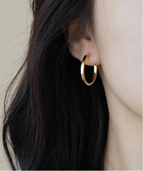 Burner（バーナー）の「【OKUOKU　0909】　サークル シンプル フープピアス 両耳用　 oku-pierce-673210000782-7 Nn【RBTS】（ピアス（両耳用）・レディース・シルバー/ゴールド系/ゴールド・FREE）」の17枚目の写真