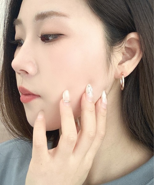 Burner（バーナー）の「【OKUOKU　0909】　サークル シンプル フープピアス 両耳用　 oku-pierce-673210000782-7 Nn【RBTS】（ピアス（両耳用）・レディース・シルバー/ゴールド系/ゴールド・FREE）」の14枚目の写真