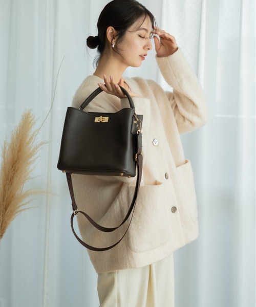 Rename ワンハンドル カウレザー 本革 トート ハンドバッグ ショルダー