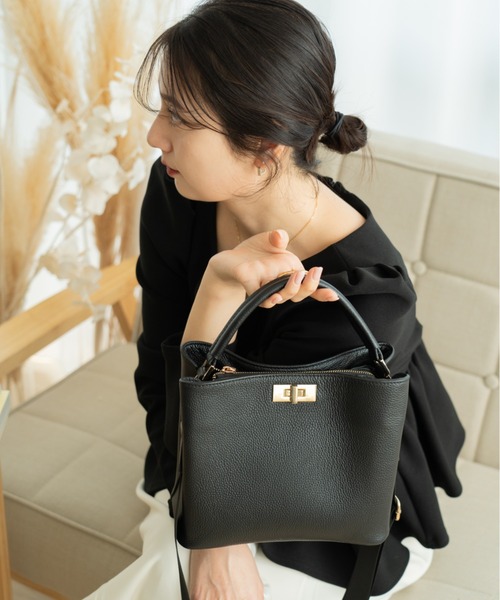 Rename ワンハンドル カウレザー 本革 トート ハンドバッグ ショルダー