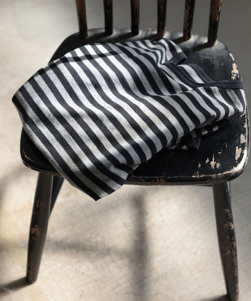 soulberry（ソウルベリー）の「気ままネコのボーダーカットソー（Tシャツ/カットソー・レディース・ブラック×グレー・M/L/LL/3L/4L/5L）」の5枚目の写真