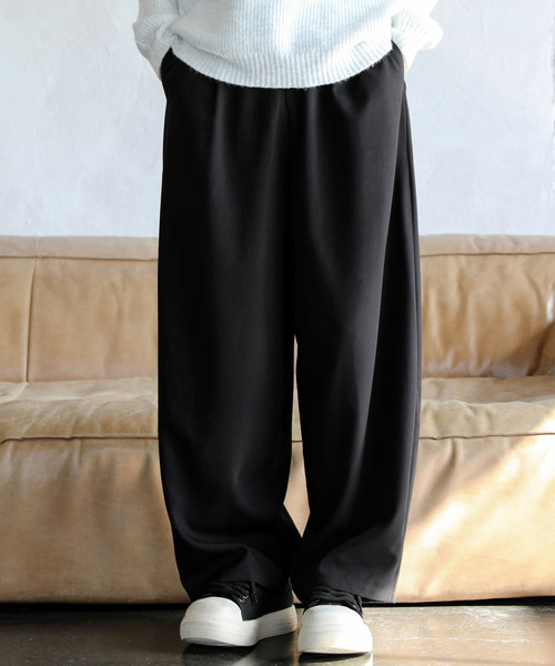 【セール】【neos】ワイドシルエット バルーン カーブ スラックス パンツ（スラックス）｜neos（ネオス）