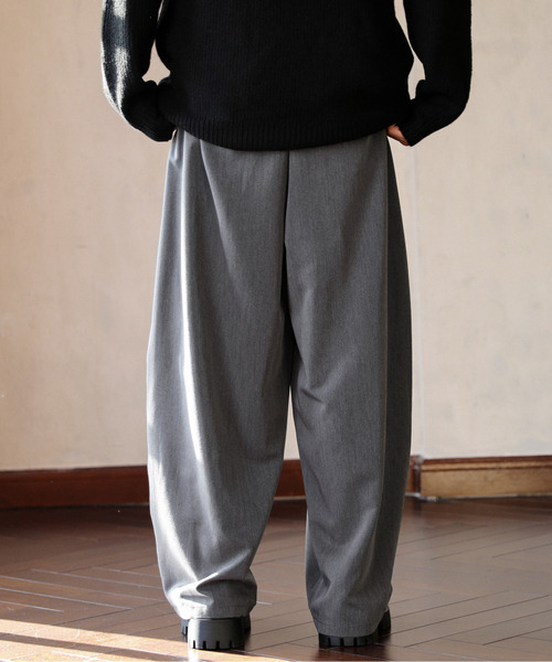 neos(ネオス)の「【neos】ワイドシルエット バルーン カーブ スラックス パンツ(スラックス・メンズ・グレー/ブラック・MEDIUM/LARGE/X-LARGE)」の6枚目の写真
