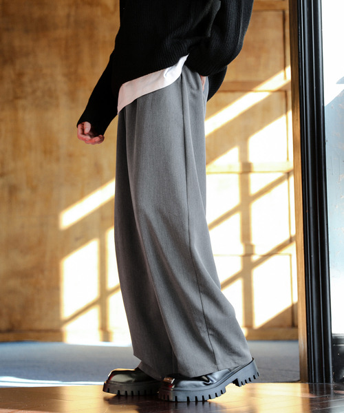 neos(ネオス)の「【neos】ワイドシルエット バルーン カーブ スラックス パンツ(スラックス・メンズ・グレー/ブラック・MEDIUM/LARGE/X-LARGE)」の7枚目の写真