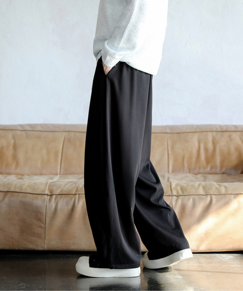 neos(ネオス)の「【neos】ワイドシルエット バルーン カーブ スラックス パンツ(スラックス・メンズ・グレー/ブラック・MEDIUM/LARGE/X-LARGE)」の14枚目の写真