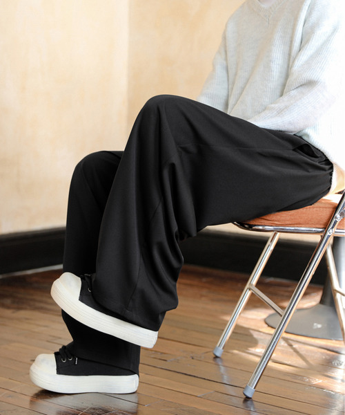 neos(ネオス)の「【neos】ワイドシルエット バルーン カーブ スラックス パンツ(スラックス・メンズ・グレー/ブラック・MEDIUM/LARGE/X-LARGE)」の15枚目の写真