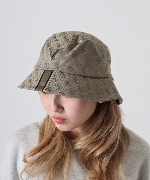 Guess（ゲス）の「GUESS STRAVE RAIN HAT(レディースハット）（ハット・レディース・ブラック/カーキオリーブ・M）」の4枚目の写真