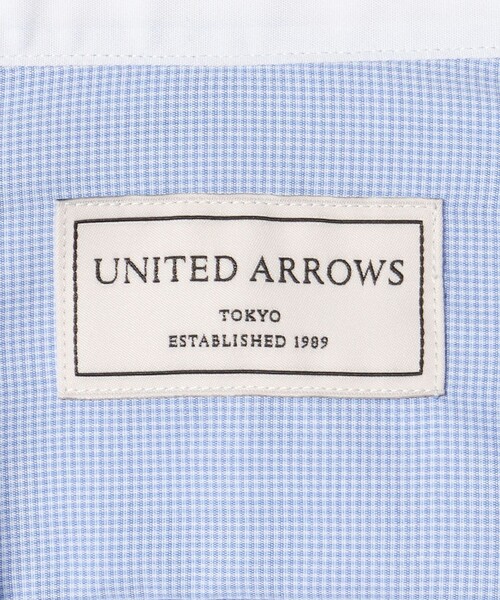 UNITED ARROWS（ユナイテッドアローズ）の「イージーケア AG マイクロチェック セミワイド クレリックカラーシャツ -抗菌防臭-（ビジネスシャツ・メンズ・ライトブルー・38cm/39cm/40cm/41cm/42cm/37cm）」の13枚目の写真