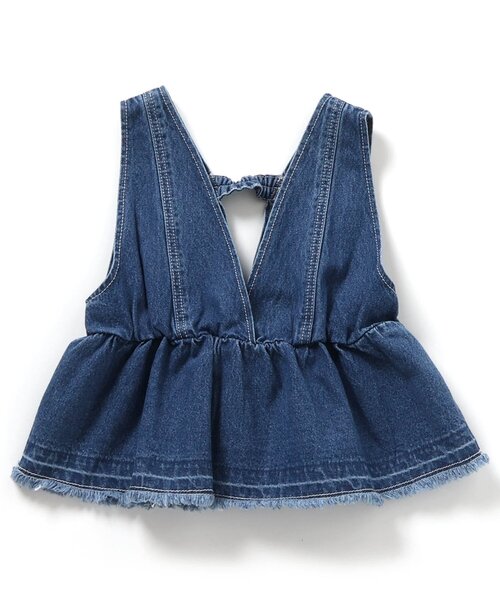 BREEZE（ブリーズ）の「【ジュニア対応】デニムフリンジベスト（ベスト・キッズ・ブラック/ブルー・80/90/130/140/110/120/100）」の5枚目の写真